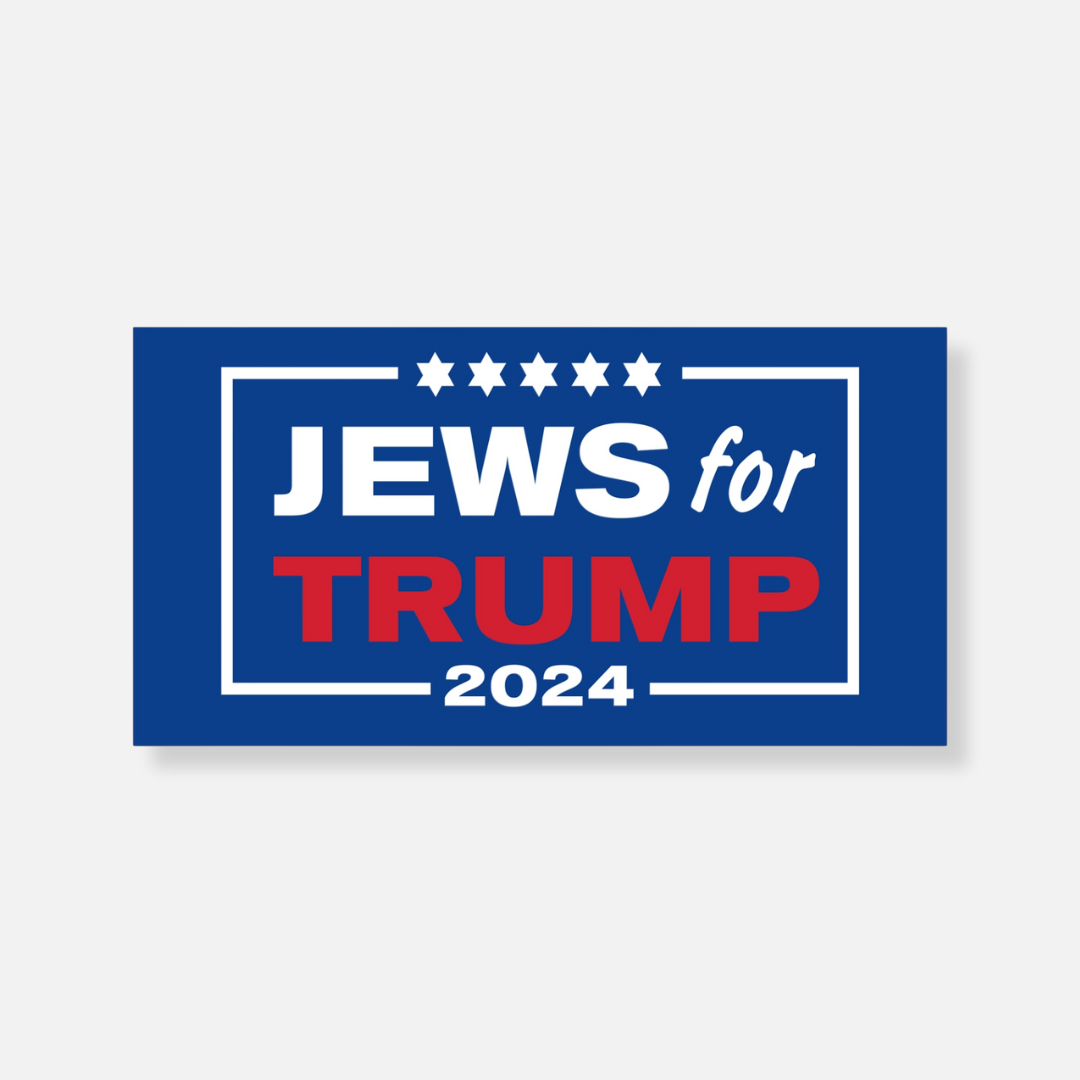 Jews for Trump 2024 Bumper Stickers (2 Colors)