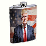 Donald Trump USA Flag Drinking Flask