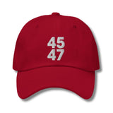 Trump 45-47 Hat Custom Embroidered (Red)