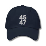 Trump 45-47 Hat Custom Embroidered (Navy)