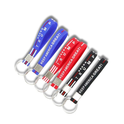 Trump 2024 Keep America Great Silicone Key Rings (4 Colors)