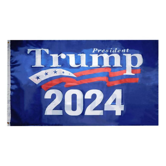 Trump 2024 3'x5' Patriotic Wave Flag (Double-Sided)