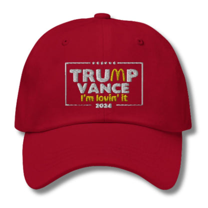 Trump Vance "I'm Lovin' It" 2024 Custom Embroidered Hat