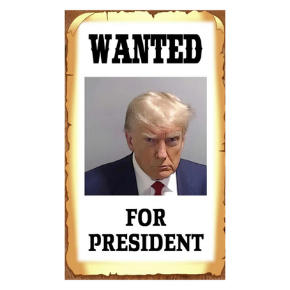 Wanted for President Trump Mugshot 3'x5' Flag