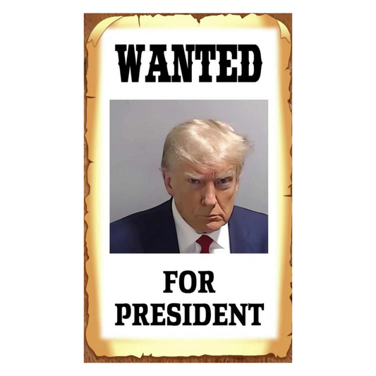 Wanted for President Trump Mugshot 3'x5' Flag