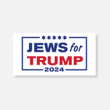 Jews for Trump 2024 Bumper Stickers (2 Colors)