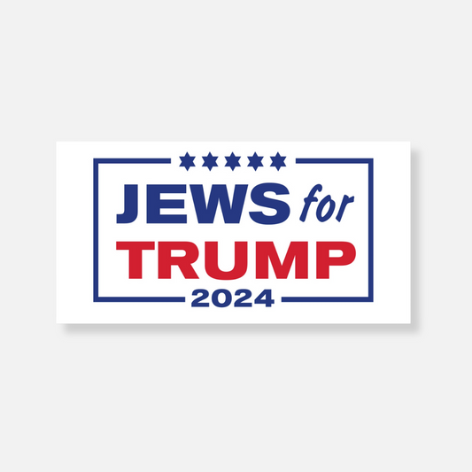 Jews for Trump 2024 Bumper Stickers (2 Colors)