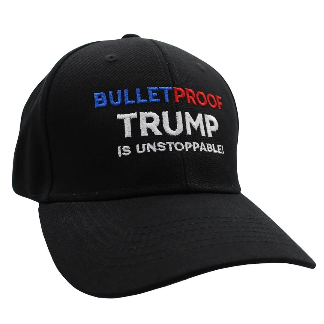 Bullet Proof: Trump Is Unstoppable Custom Embroidered Hat (Black)