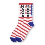 MAGA Socks Patriotic USA Flag Design Cotton