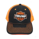 Bikers For Trump Hat Trucker-Style (Black/Orange)