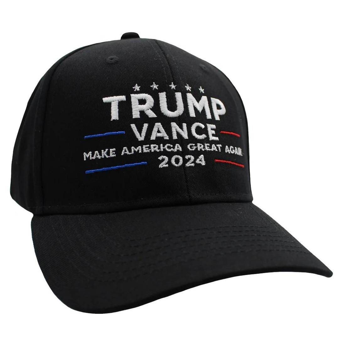 Trump Vance 2024 Make America Great Again Custom Embroidered Hat (Black)