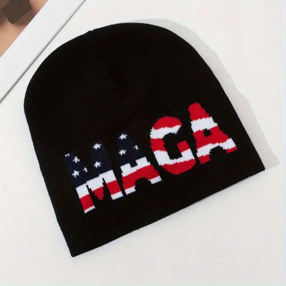 MAGA Patriotic Knit Beanie