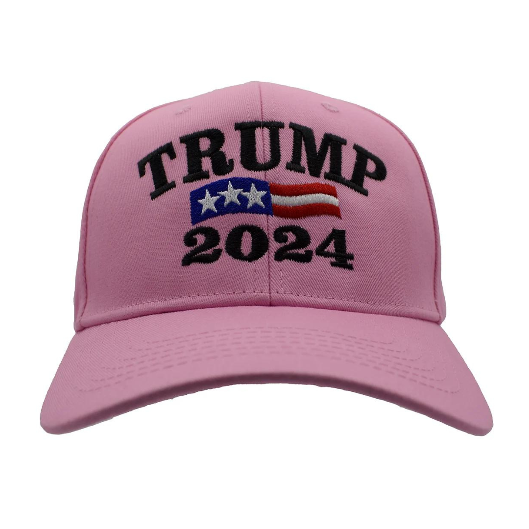 Trump 2024 Custom Embroidered Hat (Pink)