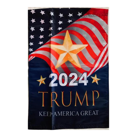 Trump 2024 Keep America Great 12"x18" 100D ROUGH TEX® Double Sided Garden Flag