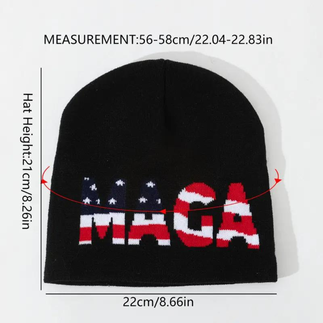 MAGA Patriotic Knit Beanie