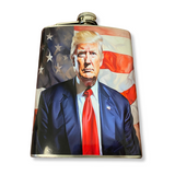 Donald Trump USA Flag Drinking Flask