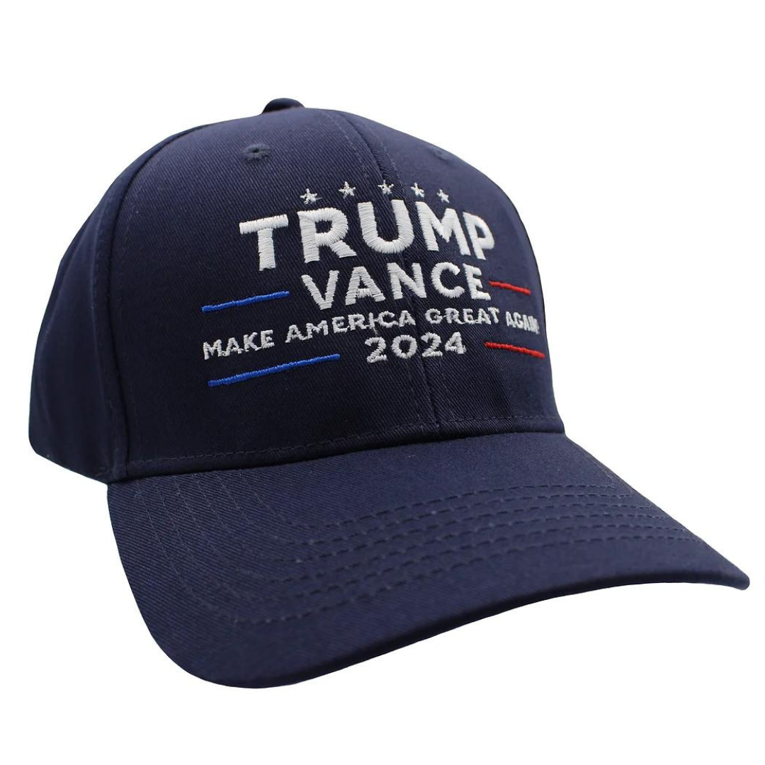 Trump Vance 2024 Make America Great Again Custom Embroidered Hat (Navy)