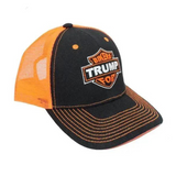 Bikers For Trump Hat Trucker-Style (Black/Orange)