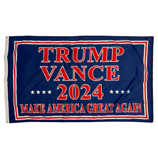 Trump Vance 2024 Make America Great Again (Navy/Red) Flag