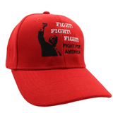 Trump Fight! Fight! Fight! Fight for America Custom Embroidered Hat (Red)