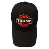 Bikers for Trump Hat Custom Embroidered (Black-Orange)