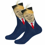 Trump Fuzzy Hair Socks – Bold, Patriotic, and Full of Personality