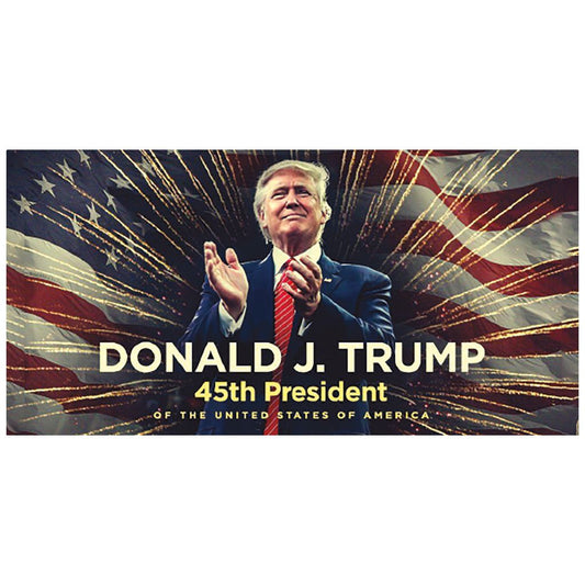 Donald J Trump 45th President Stars & Stripes Bumper Sticker