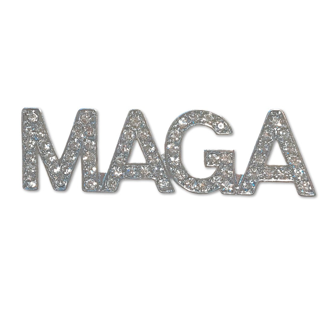 MAGA Rhinestone Brooch