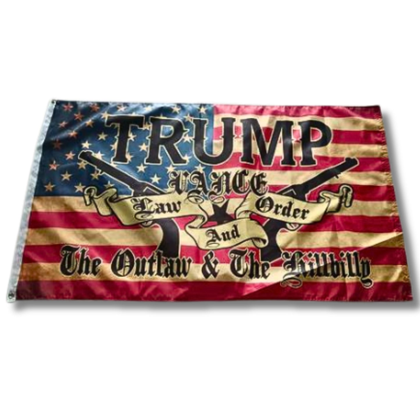 Trump Vance Law and Order 2A The Outlaw & The Hillbilly Flag