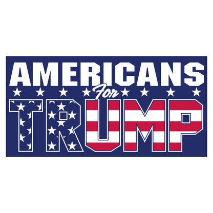 Patriotic Americans for Trump Bumper Sticker (Blue)