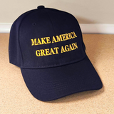 Trump MAGA Hat (Black & Gold) Custom Embroidered
