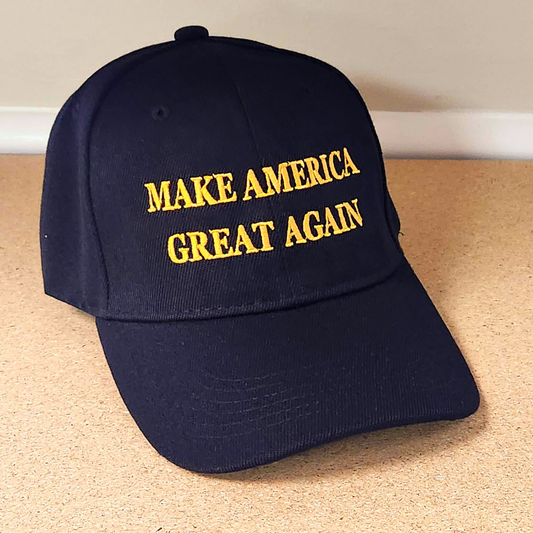 Make America Great Again (Black & Gold) Custom Embroidered Hat