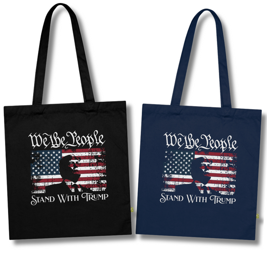 We the People Stand with Trump Silhouette Tote Bag