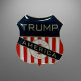 Trump Keep America Safe Shield Lapel Pin (Gold Plated)