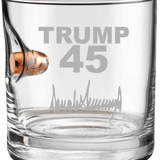 Bulllet Proof Trump Signature 45 Whiskey Glass Real Bullet