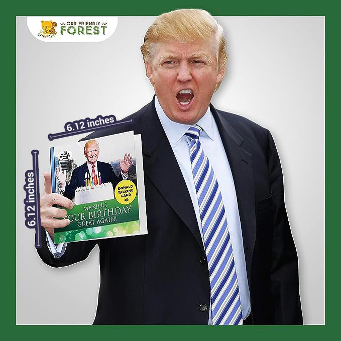 Talking Donald Trump Birthday Card with Authentic Voice