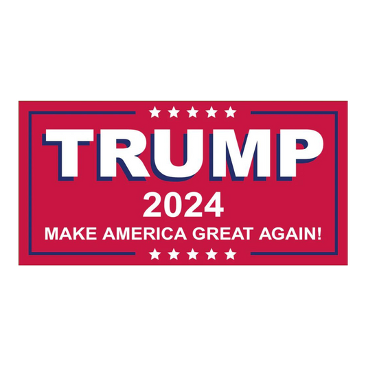 Trump 2024 MAGA Bumper Sticker (Red)