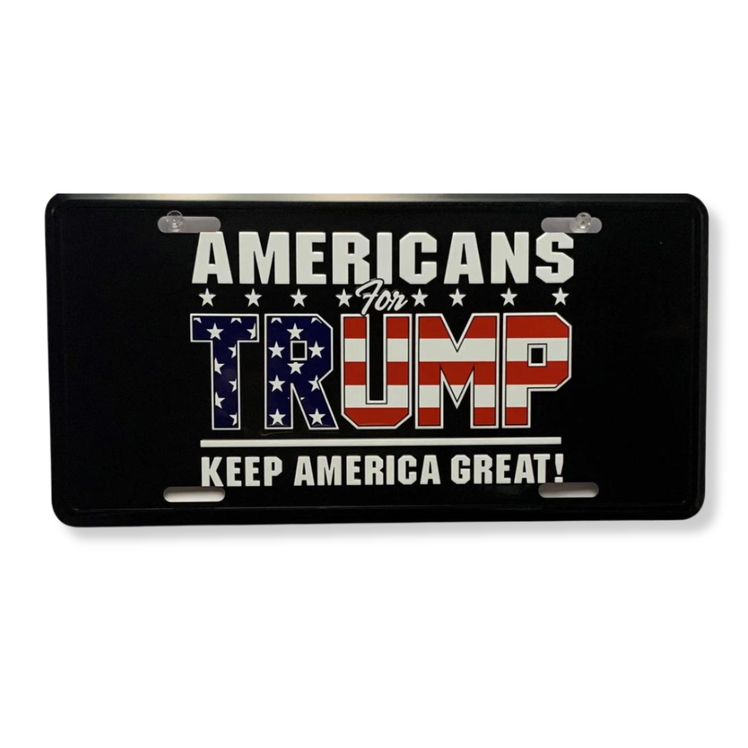 Americans For Trump Embossed License Plate