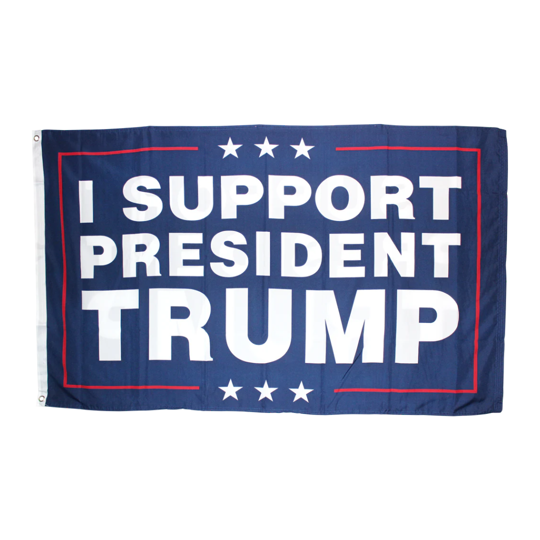 I Support President Trump 12"x18" Boat/RV Flag