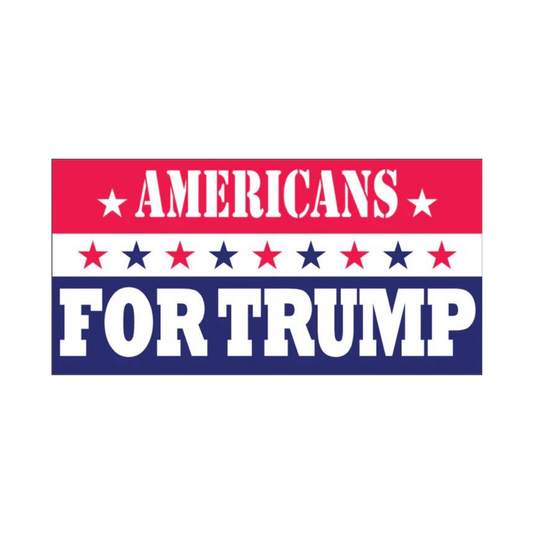 Americans for Trump Red, White & Blue Bumper Sticker