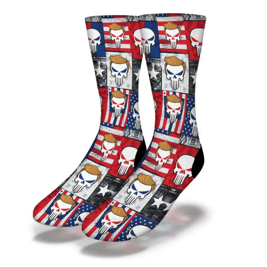 Trump Punisher Socks (Red, White & Blue)