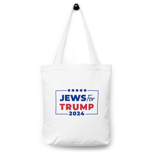 Jews for Trump 2024 Cotton Tote Bag