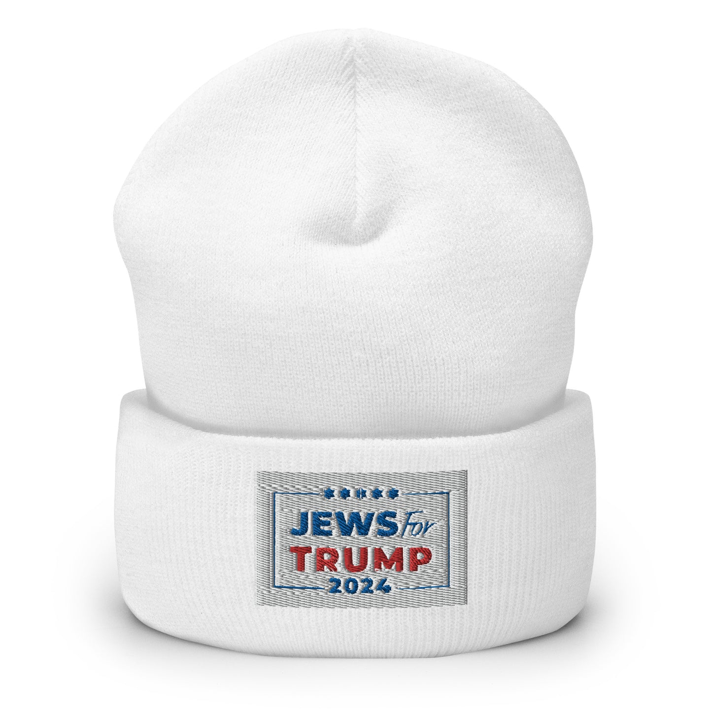 Jews for Trump 2024 Cuffed Beanie