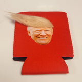 Fuzzy Trump Hair Beer/ Soda Can Cooler Koozie