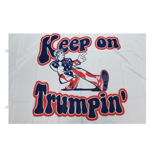 "Keep On Trumpin'" Flag 3' x 5' (Retro-Style)