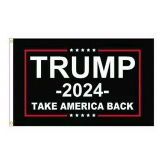 Trump 2024 Take America Back 3'x5' Flag (Black)