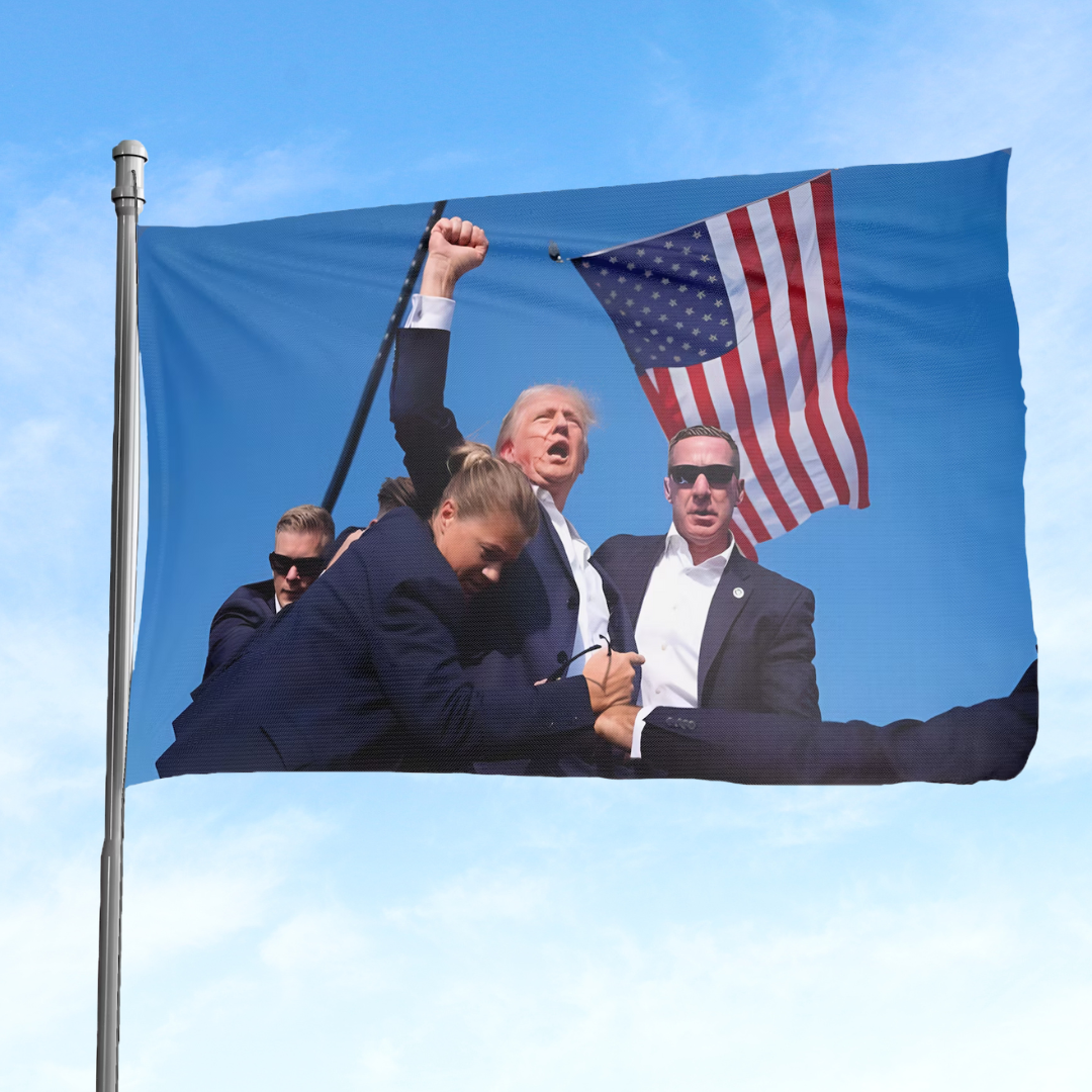 Trump "Fight" Real Photo 3'x5' Flag