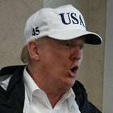 USA Trump 100% Cotton Twill Embroidered Hat (White)